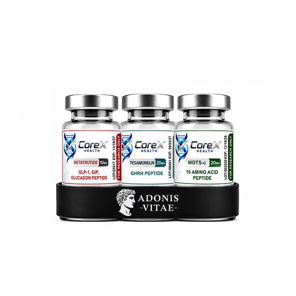 CoreX Health Cutting 3-Pack Retatrutide 10mg + Tesamorelin 20mg + MOTS-c 20mg Peptide Bundle